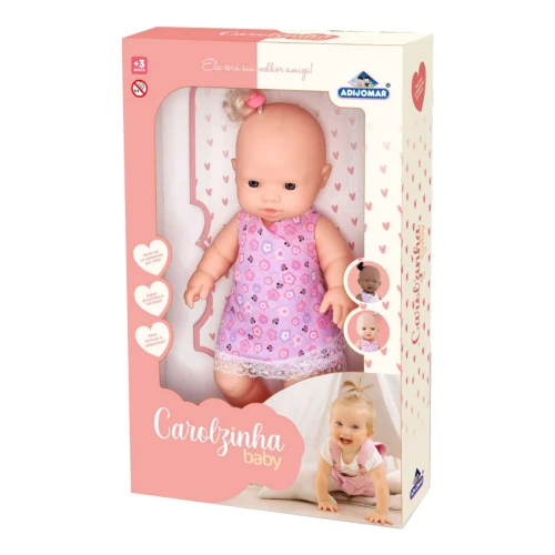 Boneca bebê Carolzinha Baby 38cm Adijomar