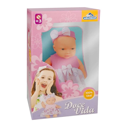 Boneca bebê Doce Vida 30cm Adijomar