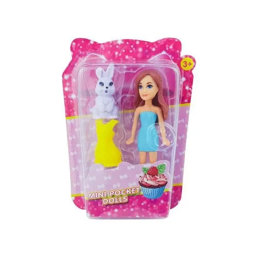 Boneca magrela Laynier mini com acessórios Unitoys