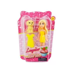 Boneca magrela Laynier mini com acessórios Unitoys