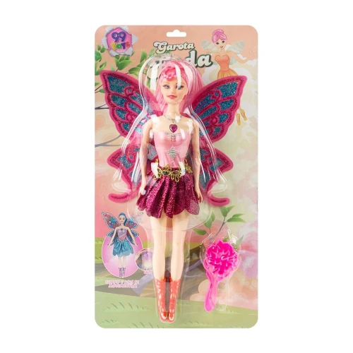 Boneca magrela fada com som e luz 99 Toys