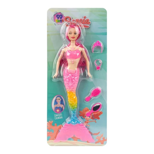 Boneca magrela sereia com luz 99 Toys