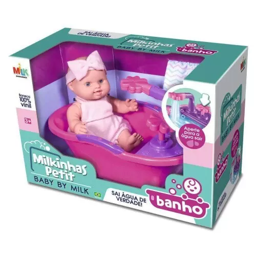 Boneca milkinhas petit banho 33cm Milk