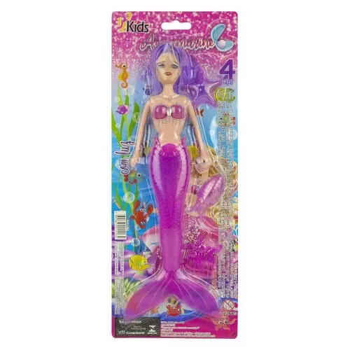 Boneca sereia aquamarine com acessórios 123Útil