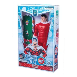 Boneco Heróis com capa para criança vermelho Ref 381 Super Toys