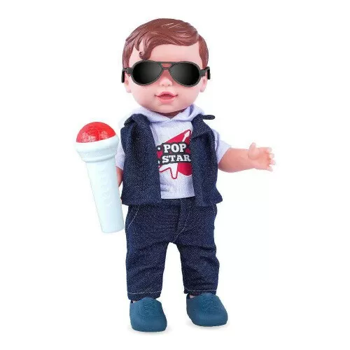 Boneco Pop Star menino com acessórios Super Toys