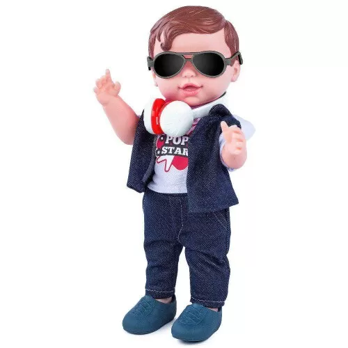 Boneco Pop Star menino com acessórios Super Toys