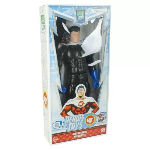 Boneco heróis com capa para criança azul Super Toys