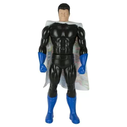 Boneco heróis com capa para criança azul Super Toys