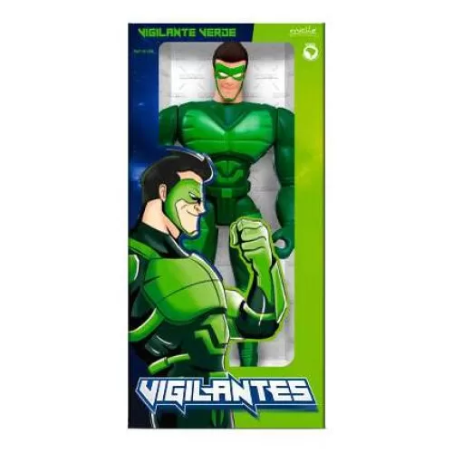 Boneco plástico Vigilante verde 22cm Mielle