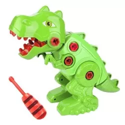 Brinquedo didático dinossauro Sauros para montar e desmontar verde Plaspolo