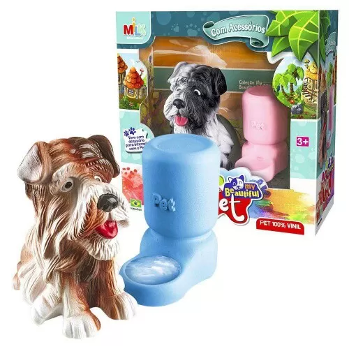 Brinquedo cachorrinho My Beautiful Pet com bebedouro Milk