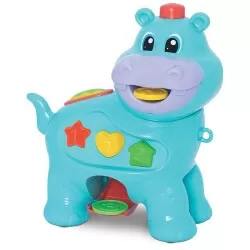 Brinquedo didático hipopótamo Amiguinho Comilão Mercotoys