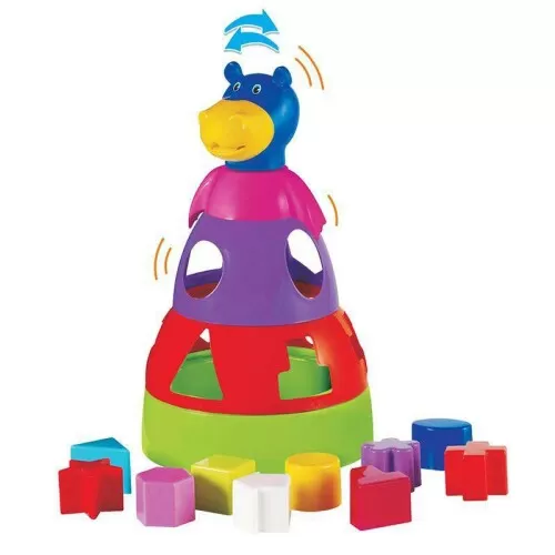 Brinquedo didático hipopótamo baby Mercotoys