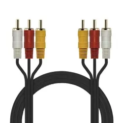 Cabo de áudio e vídeo 3 rca x 3 rca 150cm Wellmix