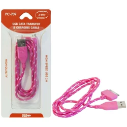 Cabo usb para celular iphone 4s cordão de nylon PC-709 Fortebras