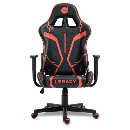 Cadeira gamer com rodinhas legacy series preto com salmão Dazz