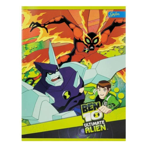 Caderno capa cartão brochurão 96 folhas Ben 10 Tilibra