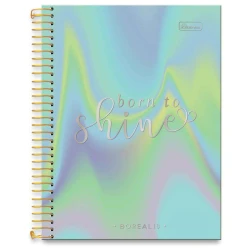 Caderno capa dura 10x1 160 folhas Borealis feminino 177x240mm Cadersil