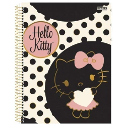 Caderno capa dura 10x1 160 folhas Hello kitty São Domingos