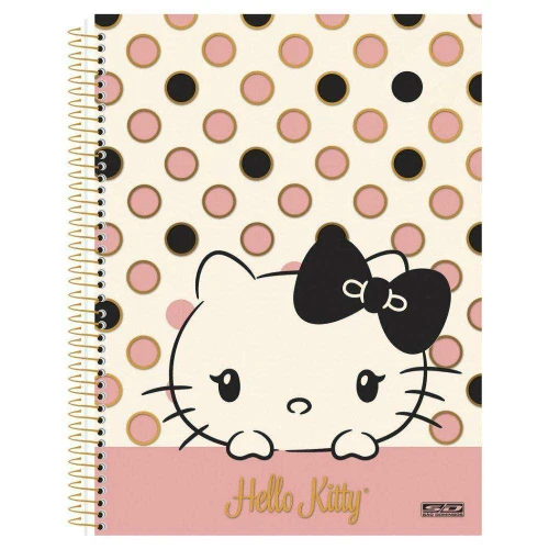 Caderno capa dura 10x1 160 folhas Hello kitty São Domingos