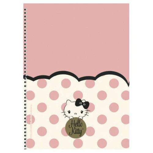 Caderno capa dura 10x1 160 folhas Hello kitty São Domingos