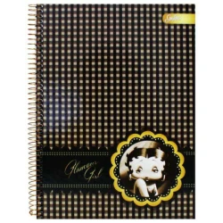 Caderno capa dura 10x1 200 folhas Betty Boop Grafons