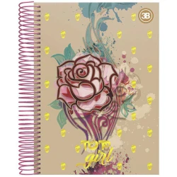 Caderno capa dura 10x1 200 folhas Top Girl 3B