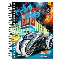 Caderno capa dura 20x1 400 folhas super motos São Domingos