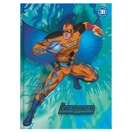 Caderno capa dura brochura pequeno 96 folhas fantasy Unicórnio/Heroes 3B