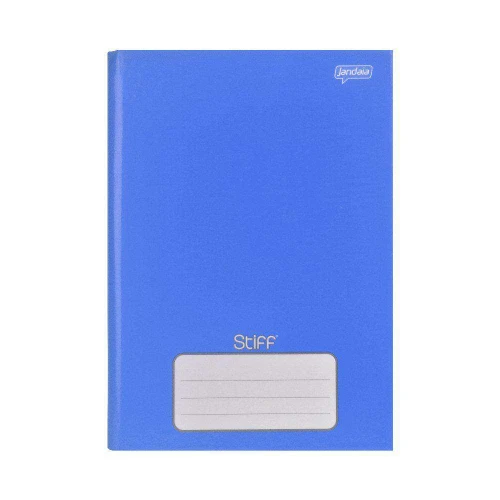 Caderno capa dura brochura pequeno 96 folhas liso azul Jandaia