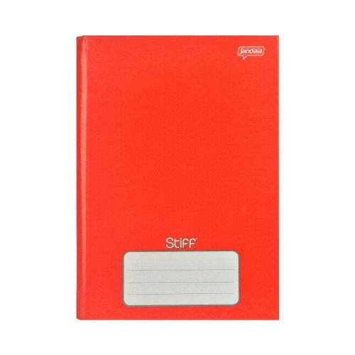 Caderno capa dura brochura pequeno 96 folhas liso vermelho Jandaia