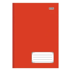 Caderno capa dura brochura pequeno 96 folhas liso vermelho São Domingos