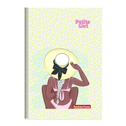 Caderno capa dura brochura pequeno 96 folhas Petite Girl Panamericana