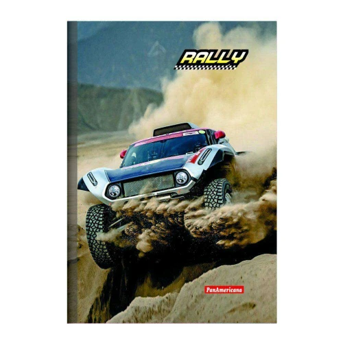 Caderno capa dura brochura pequeno 96 folhas Rally Panamericana