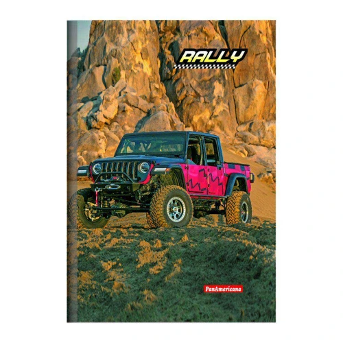 Caderno capa dura brochura pequeno 96 folhas Rally Panamericana