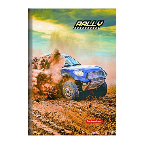 Caderno capa dura brochura pequeno 96 folhas Rally Panamericana