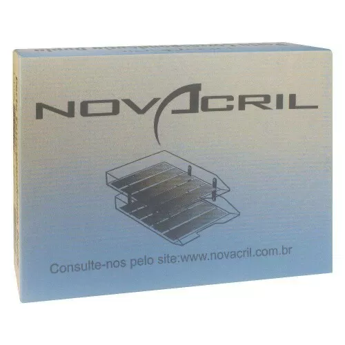 Caixa para correspondência dupla acrílica cristal Novacril