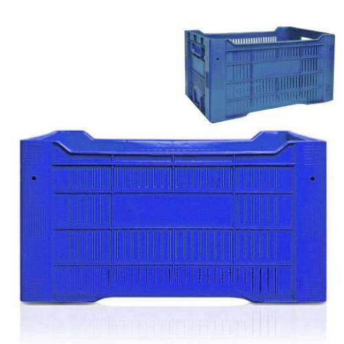 Caixa plástica para supermercado azul 56x36x31cm Arqplast