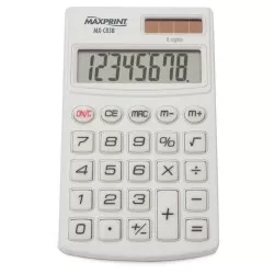 Calculadora de bolso média 8 dígitos branco sem cordão Maxprint