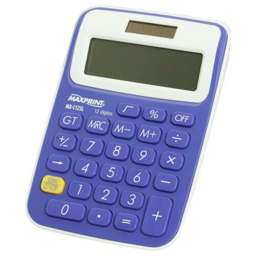 Calculadora de mesa MX-C125L 75465-1 roxo Maxprint