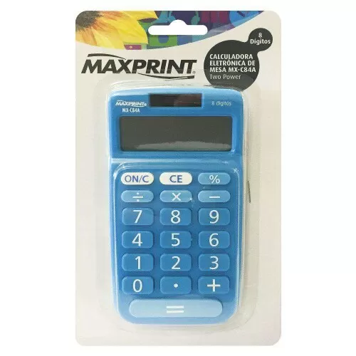 Calculadora mesa mx-c84a 8 dígitos azul Maxprint