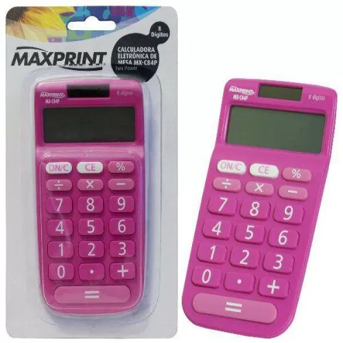 Calculadora mesa mx-c84p 8 dígitos rosa Maxprint