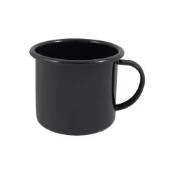 Caneca de metal 150ml esmaltada retrô Em casa tem