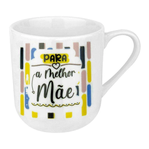 Caneca de porcelana 250ml decorada mãe