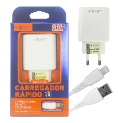 Carregador para celular iphone 3.1A com 02 saída usb Inova