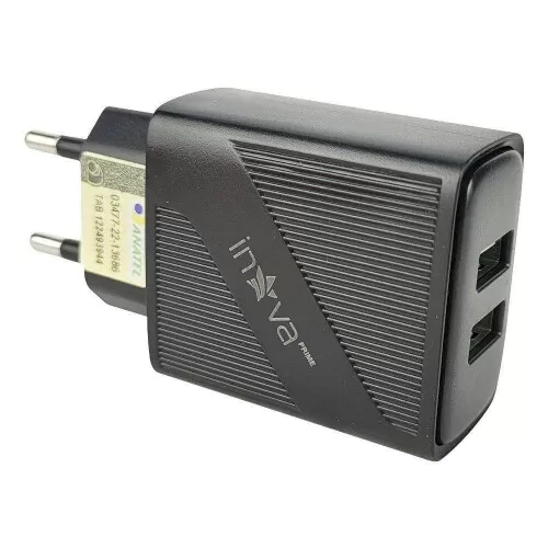 Carregador para celular 4.8A com 02 saídas usb + 01 cabo lightning para Iphone KV-3162A INOVA