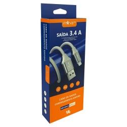 Cabo usb para celular iphone 3.4A 02 metros Inova