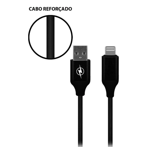 Cabo usb para celular iphone 3.4A 02 metros Inova