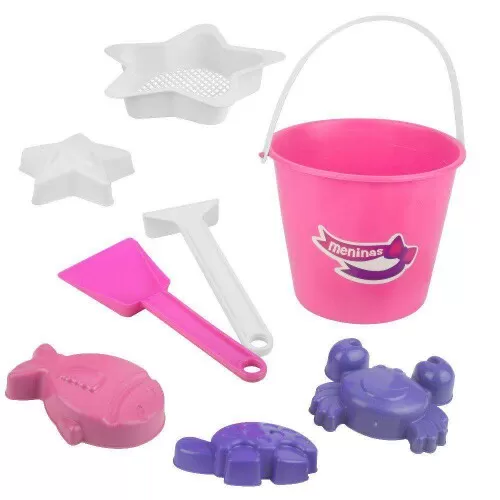 Cadeirinha Kit praia com 08 peças menina Simoplast